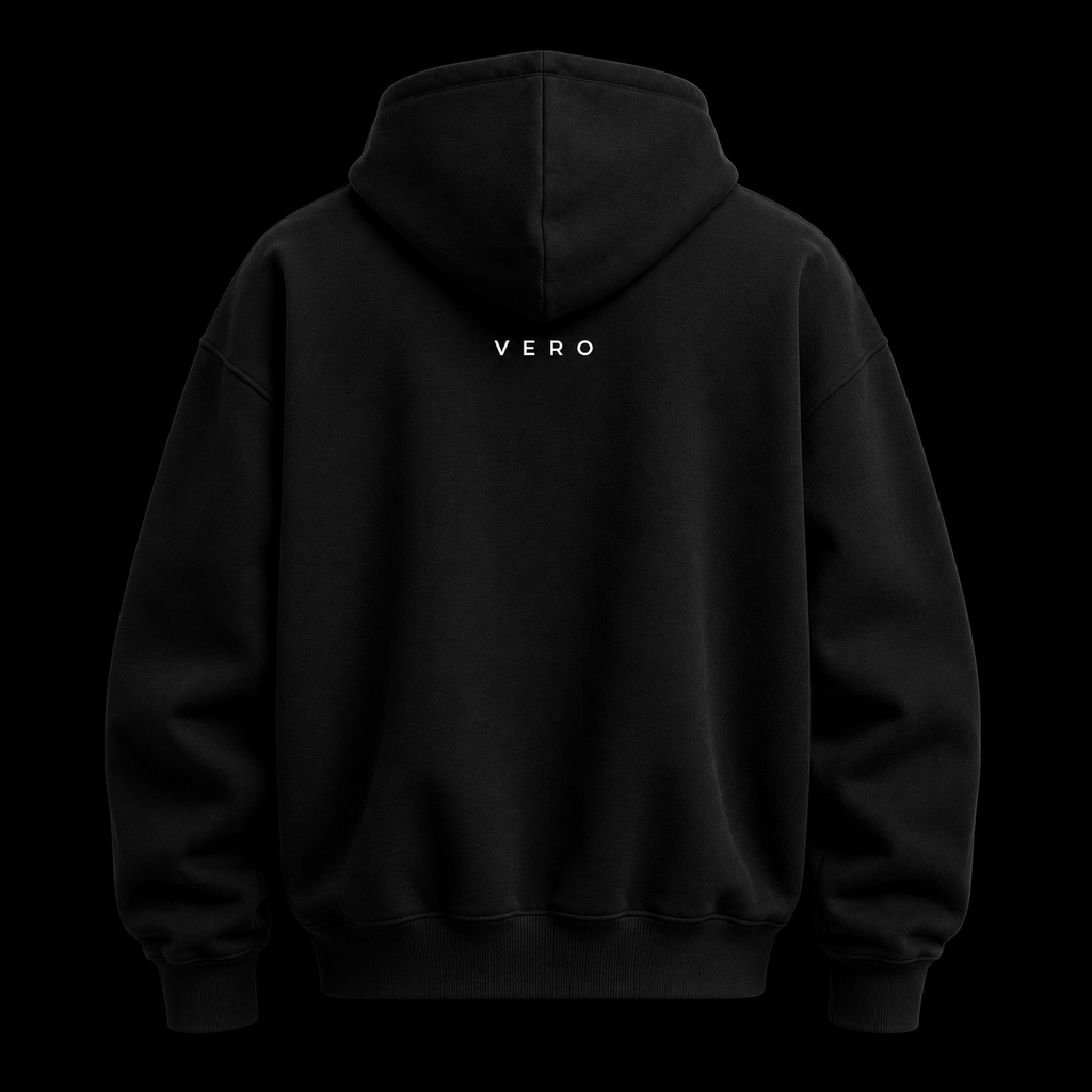 Sweat à Capuche VERO Signature – Noir